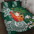 Polynesian Quilt Bed Set Tropical Santa - Plumeria Green Vintage