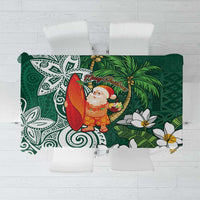 Polynesian Tablecloth Tropical Santa - Plumeria Green Vintage LT7 Green - Polynesian Pride