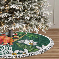 Polynesian Tree Skirt Tropical Santa - Plumeria Green Vintage LT7 - Polynesian Pride