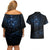 New Zealand Matariki Couples Matching Off Shoulder Short Dress and Hawaiian Shirt Cosmic Style LT7 - Polynesian Pride