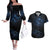 New Zealand Matariki Couples Matching Off The Shoulder Long Sleeve Dress and Hawaiian Shirt Cosmic Style LT7 Galaxy - Polynesian Pride