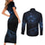 New Zealand Matariki Couples Matching Short Sleeve Bodycon Dress and Long Sleeve Button Shirt Cosmic Style LT7 - Polynesian Pride