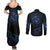 New Zealand Matariki Couples Matching Summer Maxi Dress and Long Sleeve Button Shirt Cosmic Style LT7 - Polynesian Pride