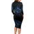 New Zealand Matariki Long Sleeve Bodycon Dress Cosmic Style LT7 - Polynesian Pride