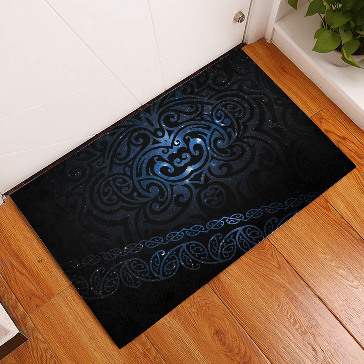 New Zealand Matariki Rubber Doormat Cosmic Style LT7 Galaxy - Polynesian Pride