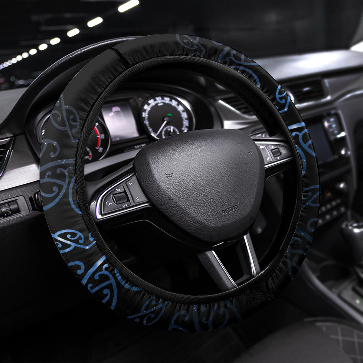 New Zealand Matariki Steering Wheel Cover Cosmic Style LT7 Universal Fit Galaxy - Polynesian Pride
