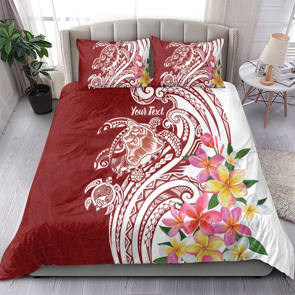 Aloha Hawaii Island Personalized Bedding Set Crimson Dreamy Turtle LT7 - Polynesian Pride