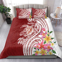 Aloha Hawaii Island Personalized Bedding Set Crimson Dreamy Turtle LT7 - Polynesian Pride