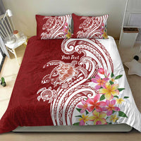 Aloha Hawaii Island Personalized Bedding Set Crimson Dreamy Turtle LT7 - Polynesian Pride