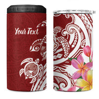 Aloha Hawaii Island Personalized 4 in 1 Can Cooler Tumbler Crimson Dreamy Turtle LT7 One Size: 16 oz Red - Polynesian Pride