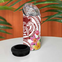 Aloha Hawaii Island Personalized 4 in 1 Can Cooler Tumbler Crimson Dreamy Turtle LT7 - Polynesian Pride