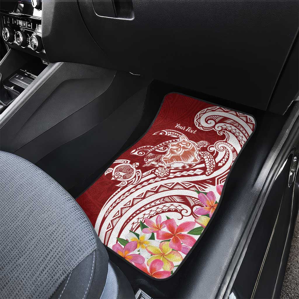 Aloha Hawaii Island Personalized Car Mats Crimson Dreamy Turtle LT7 - Polynesian Pride