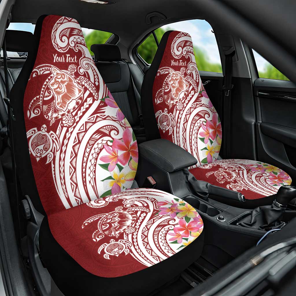 Aloha Hawaii Island Personalized Car Seat Cover Crimson Dreamy Turtle LT7 One Size Red - Polynesian Pride