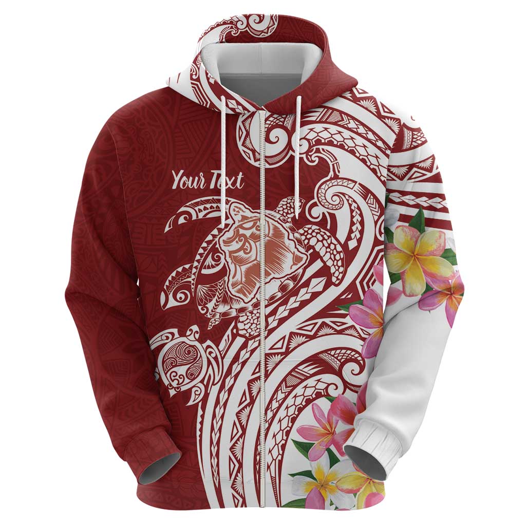Aloha Hawaii Island Personalized Hoodie Crimson Dreamy Turtle LT7 - Polynesian Pride