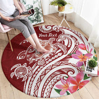 Aloha Hawaii Island Personalized Round Carpet Crimson Dreamy Turtle LT7 - Polynesian Pride