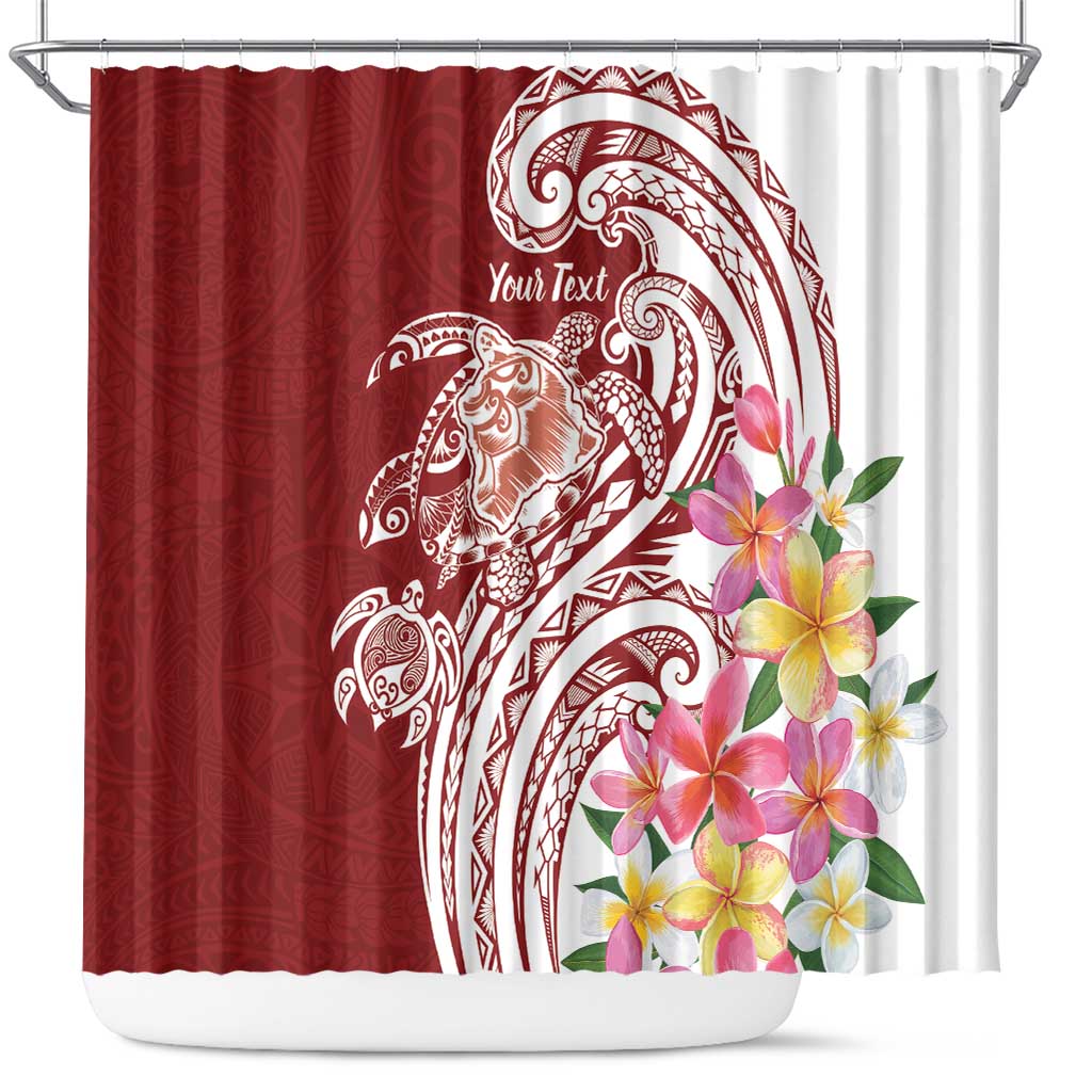 Aloha Hawaii Island Personalized Shower Curtain Crimson Dreamy Turtle LT7 Red - Polynesian Pride