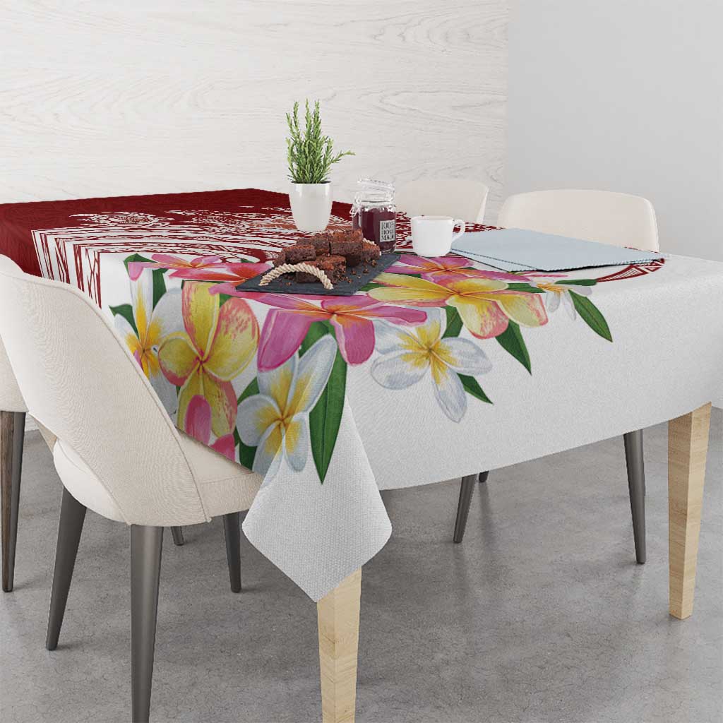 Aloha Hawaii Island Personalized Tablecloth Crimson Dreamy Turtle LT7 - Polynesian Pride