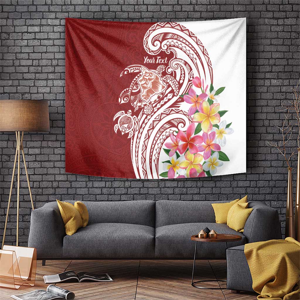 Aloha Hawaii Island Personalized Tapestry Crimson Dreamy Turtle LT7 Red - Polynesian Pride