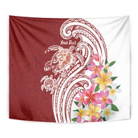 Aloha Hawaii Island Personalized Tapestry Crimson Dreamy Turtle LT7 - Polynesian Pride