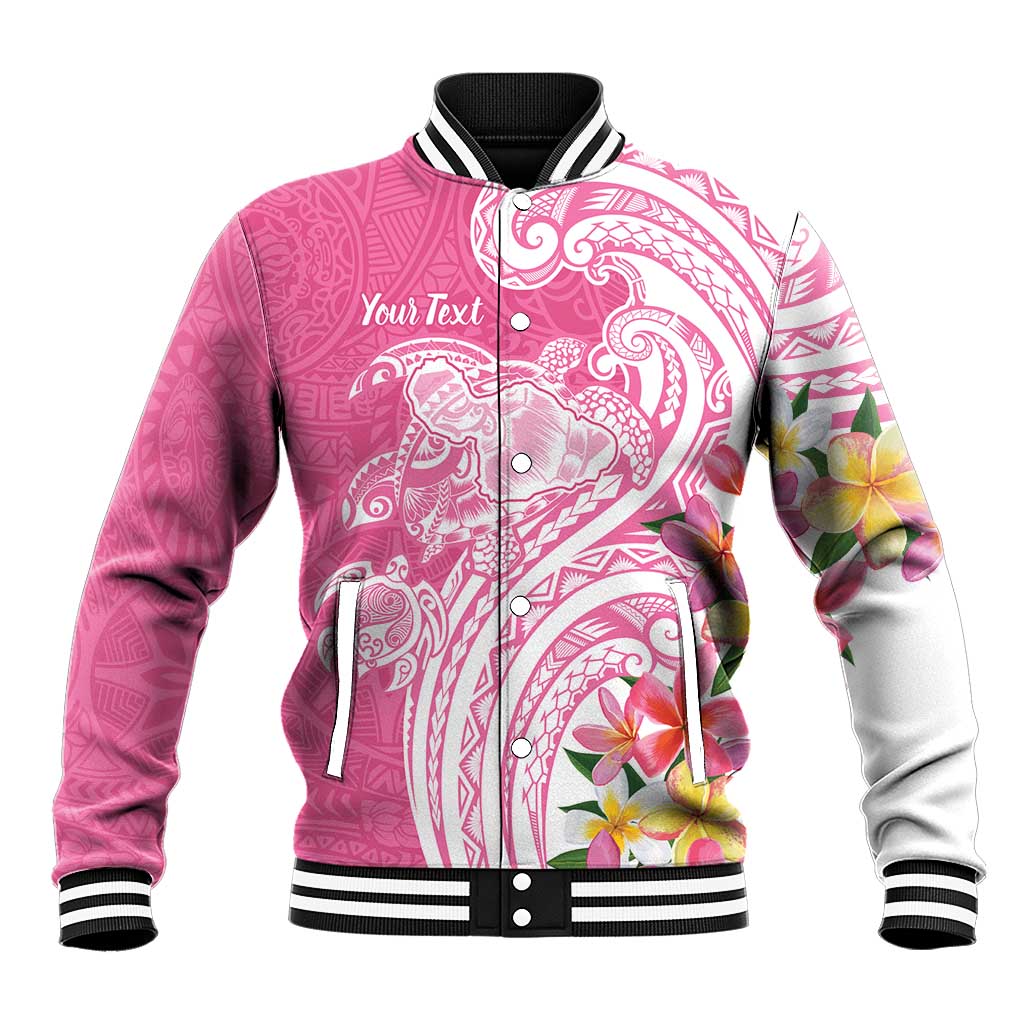 Aloha Maui Island Personalized Baseball Jacket Rose Dreamy Turtle LT7 Unisex Rose Pink - Polynesian Pride
