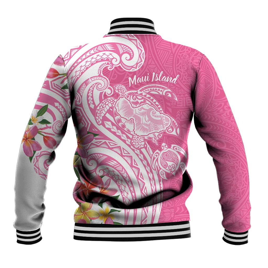 Aloha Maui Island Personalized Baseball Jacket Rose Dreamy Turtle LT7 - Polynesian Pride