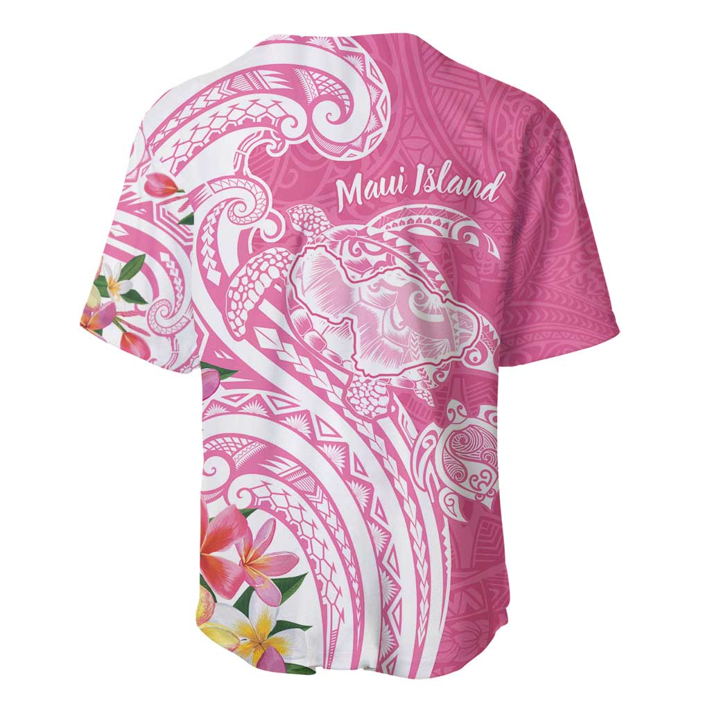 Aloha Maui Island Personalized Baseball Jersey Rose Dreamy Turtle LT7 - Polynesian Pride