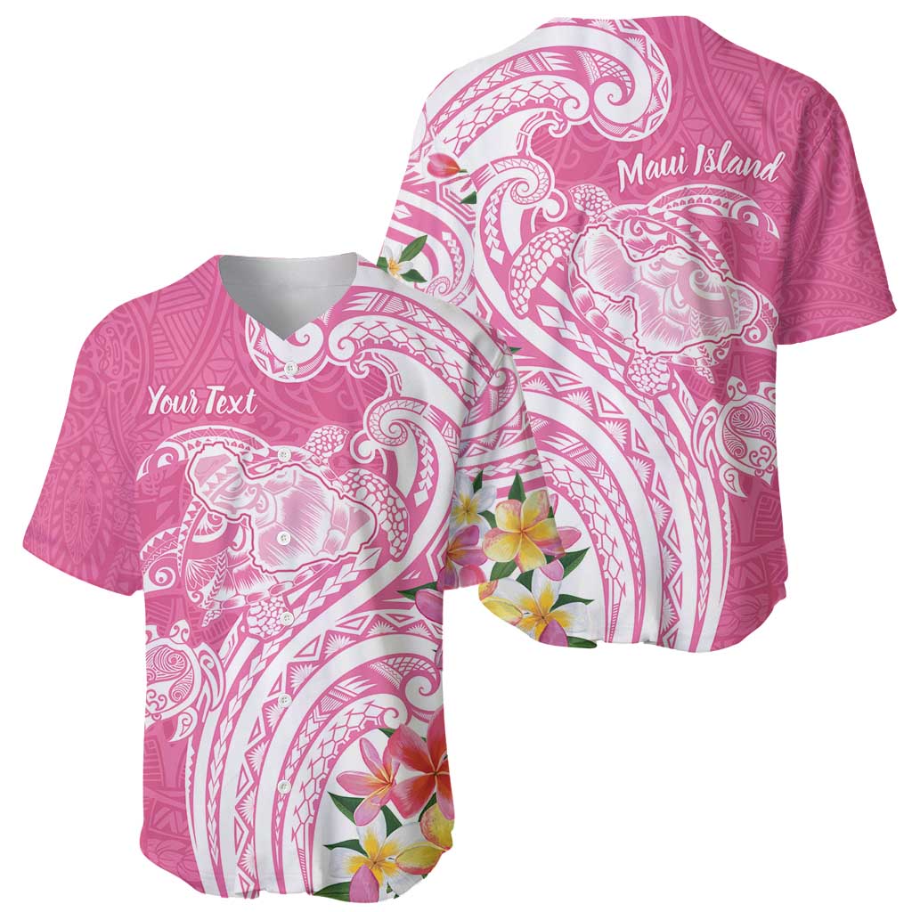 Aloha Maui Island Personalized Baseball Jersey Rose Dreamy Turtle LT7 - Polynesian Pride