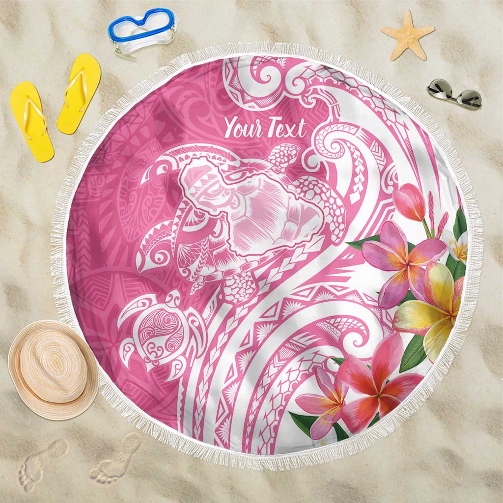 Aloha Maui Island Personalized Beach Blanket Rose Dreamy Turtle LT7 One Size 150cm Rose Pink - Polynesian Pride