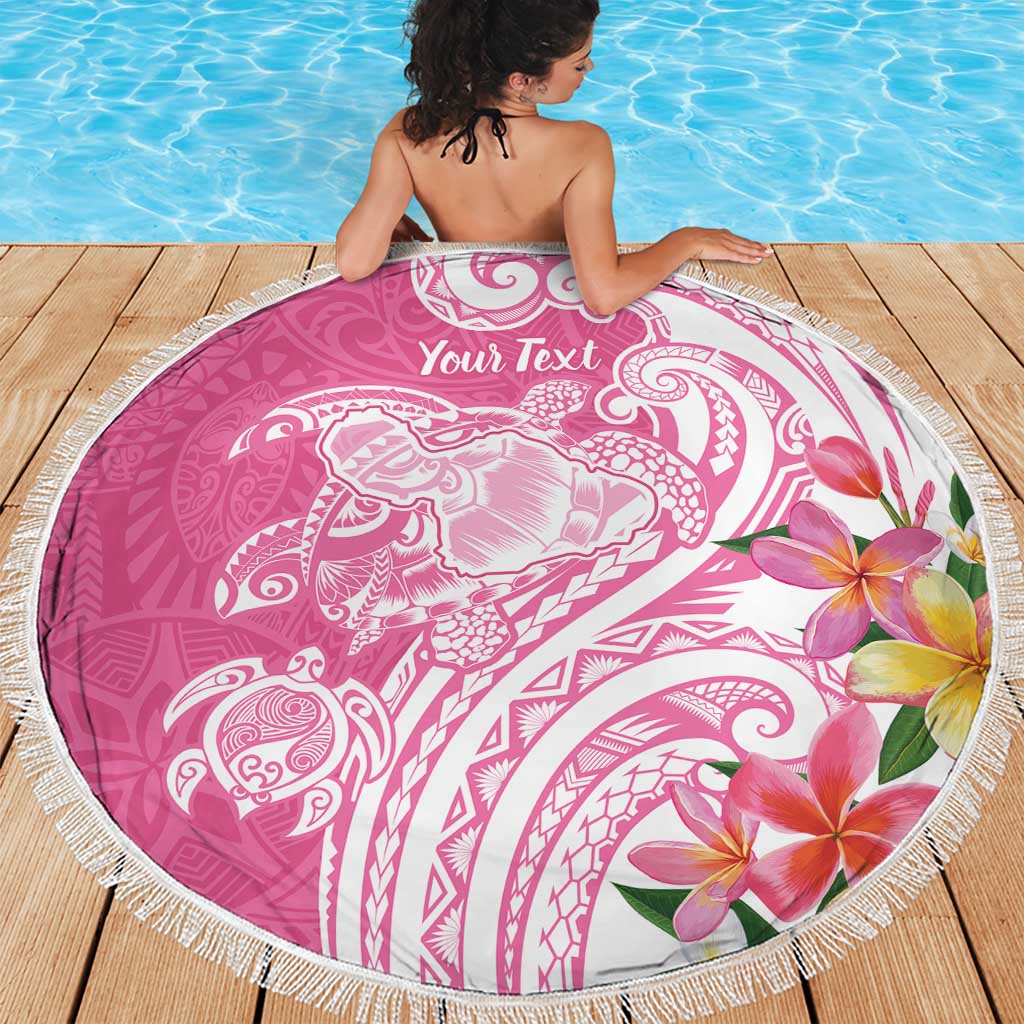 Aloha Maui Island Personalized Beach Blanket Rose Dreamy Turtle LT7 - Polynesian Pride