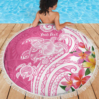Aloha Maui Island Personalized Beach Blanket Rose Dreamy Turtle LT7 - Polynesian Pride