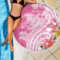Aloha Maui Island Personalized Beach Blanket Rose Dreamy Turtle LT7 - Polynesian Pride