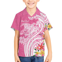 Aloha Maui Island Personalized Kid Hawaiian Shirt Rose Dreamy Turtle LT7 Kid Rose Pink - Polynesian Pride