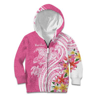 Aloha Maui Island Personalized Kid Hoodie Rose Dreamy Turtle LT7 Zip Hoodie Rose Pink - Polynesian Pride