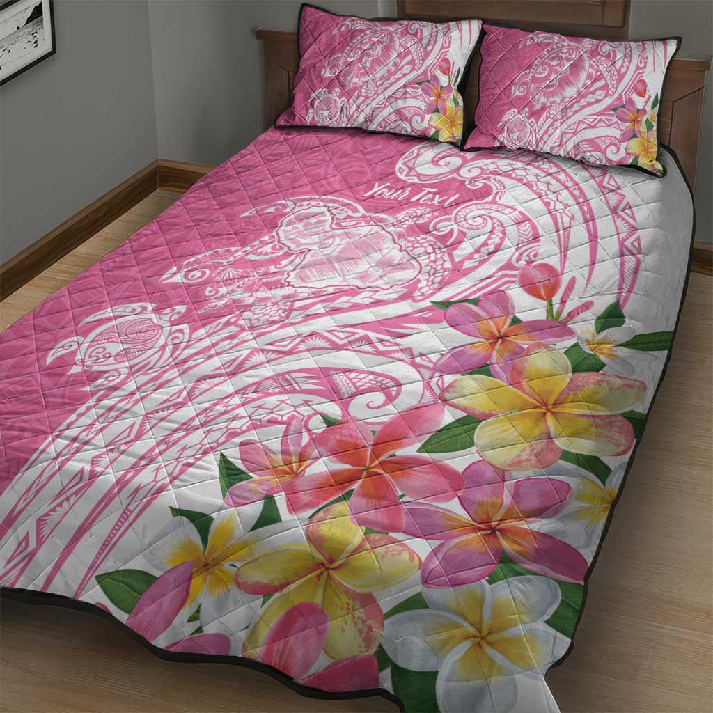 Aloha Maui Island Personalized Quilt Bed Set Rose Dreamy Turtle LT7 - Polynesian Pride