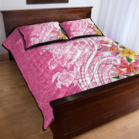 Aloha Maui Island Personalized Quilt Bed Set Rose Dreamy Turtle LT7 - Polynesian Pride