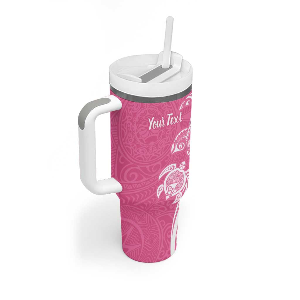 Aloha Maui Island Personalized Tumbler With Handle Rose Dreamy Turtle LT7 - Polynesian Pride