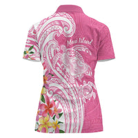 Aloha Maui Island Personalized Women Polo Shirt Rose Dreamy Turtle LT7 - Polynesian Pride