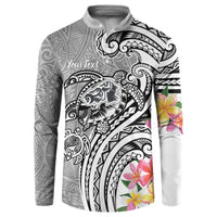 Aloha Kahoolawe Island Personalized Button Sweatshirt Ashen Dreamy Turtle LT7 Grey - Polynesian Pride