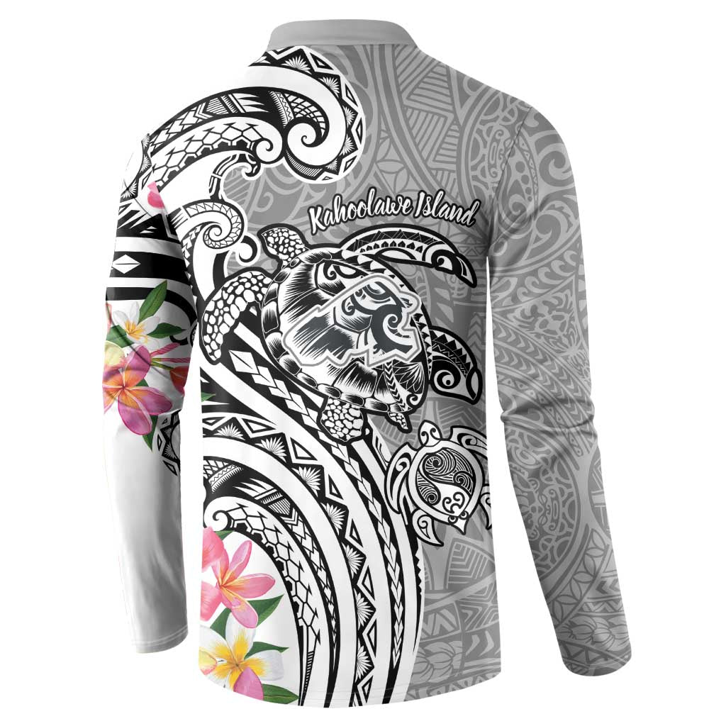 Aloha Kahoolawe Island Personalized Button Sweatshirt Ashen Dreamy Turtle LT7 - Polynesian Pride