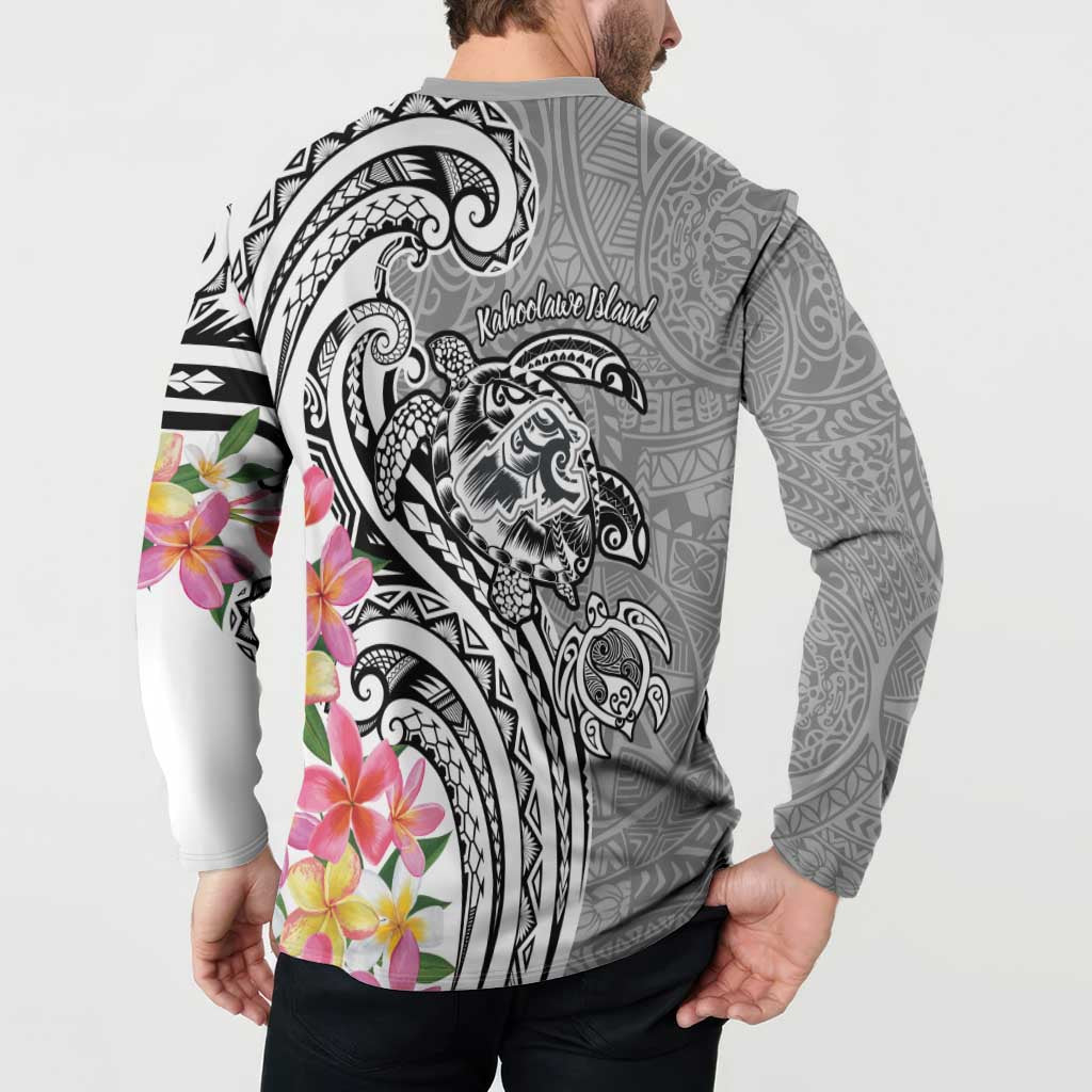 Aloha Kahoolawe Island Personalized Button Sweatshirt Ashen Dreamy Turtle LT7 - Polynesian Pride