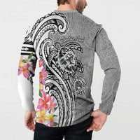 Aloha Kahoolawe Island Personalized Button Sweatshirt Ashen Dreamy Turtle LT7 - Polynesian Pride