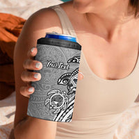Aloha Kahoolawe Island Personalized 4 in 1 Can Cooler Tumbler Ashen Dreamy Turtle LT7 - Polynesian Pride