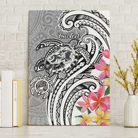 Aloha Kahoolawe Island Personalized Canvas Wall Art Ashen Dreamy Turtle LT7 Without Frame Grey - Polynesian Pride