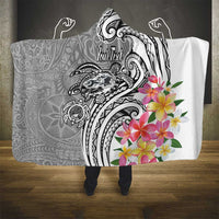 Aloha Kahoolawe Island Personalized Hooded Blanket Ashen Dreamy Turtle LT7 - Polynesian Pride
