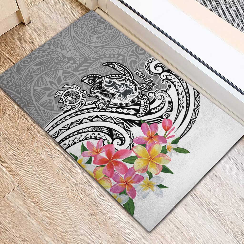 Aloha Kahoolawe Island Personalized Rubber Doormat Ashen Dreamy Turtle LT7 - Polynesian Pride
