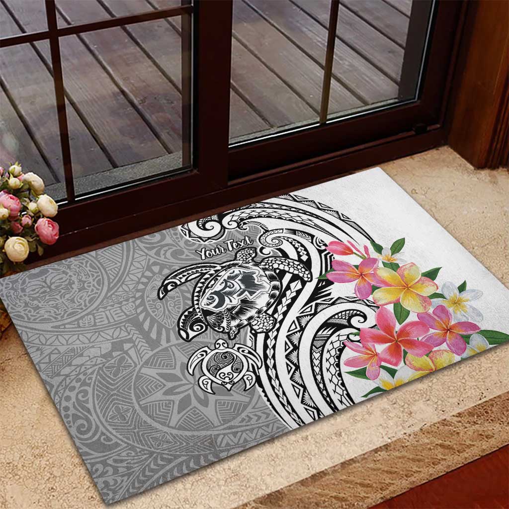 Aloha Kahoolawe Island Personalized Rubber Doormat Ashen Dreamy Turtle LT7 - Polynesian Pride
