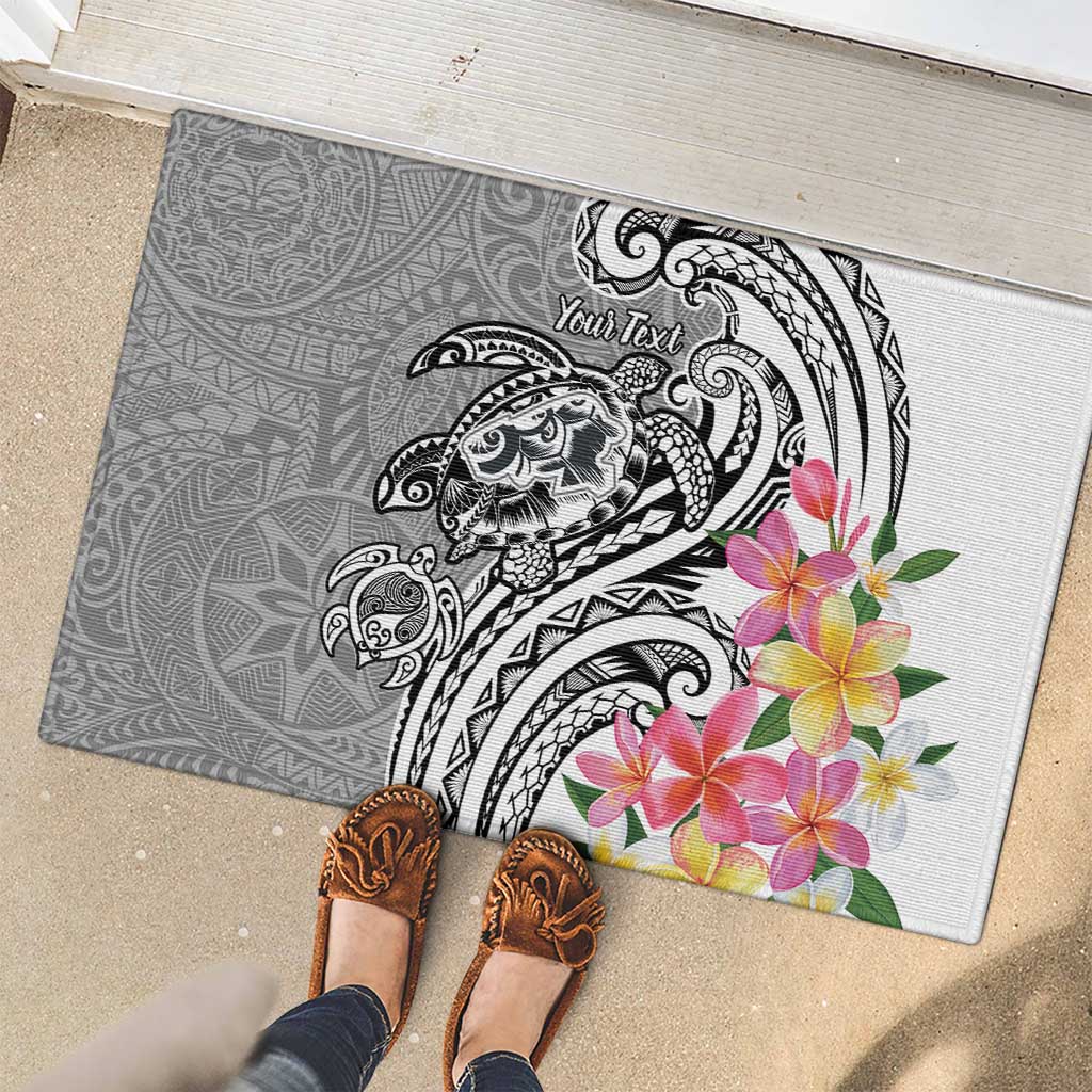 Aloha Kahoolawe Island Personalized Rubber Doormat Ashen Dreamy Turtle LT7 - Polynesian Pride