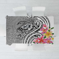 Aloha Kahoolawe Island Personalized Tablecloth Ashen Dreamy Turtle LT7 Grey - Polynesian Pride