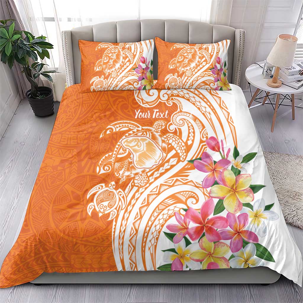 Aloha Lanai Island Personalized Bedding Set Orange Dreamy Turtle LT7 - Polynesian Pride