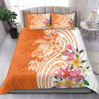 Aloha Lanai Island Personalized Bedding Set Orange Dreamy Turtle LT7 - Polynesian Pride